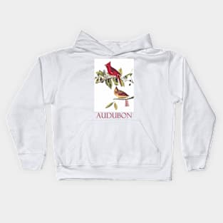 Cardinal Grosbeak by John James Audubon Kids Hoodie